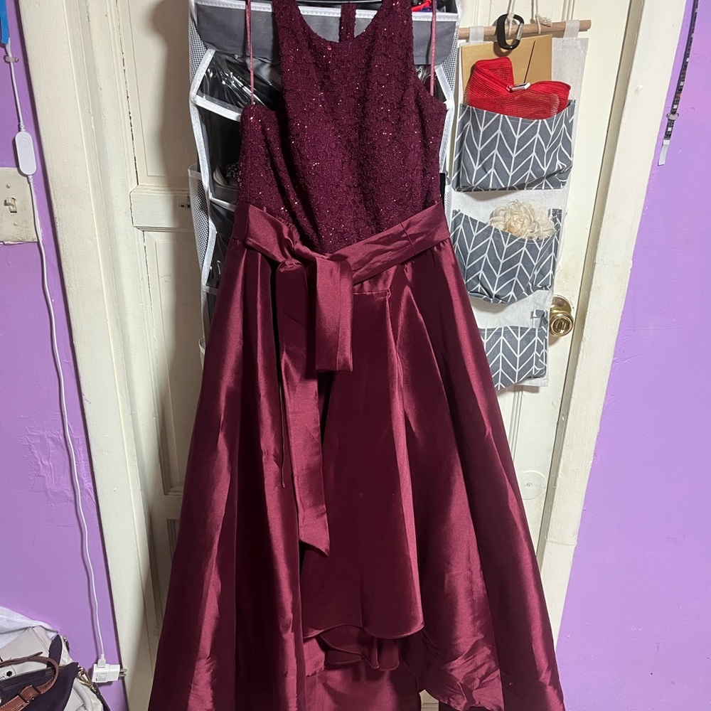 R&M Richards Red Halter A-Line Sundress